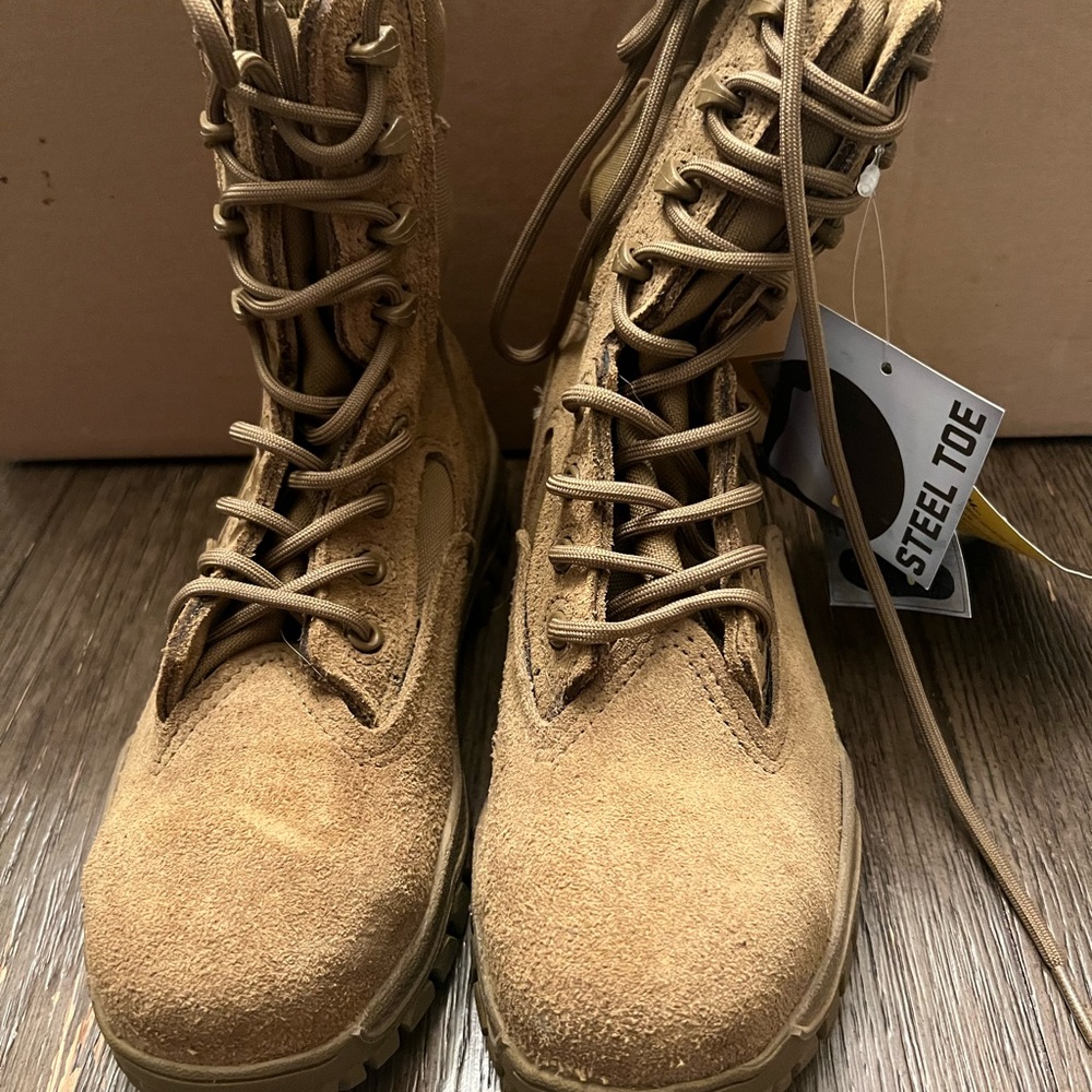 Women's Tan Combat Boots
